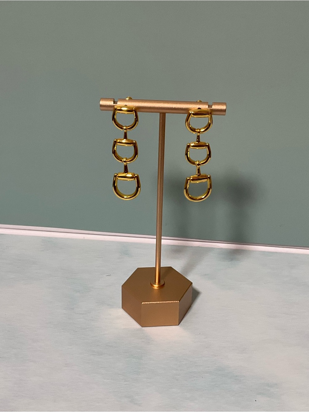 Gold Link Drop Earrings - Women Jewelry